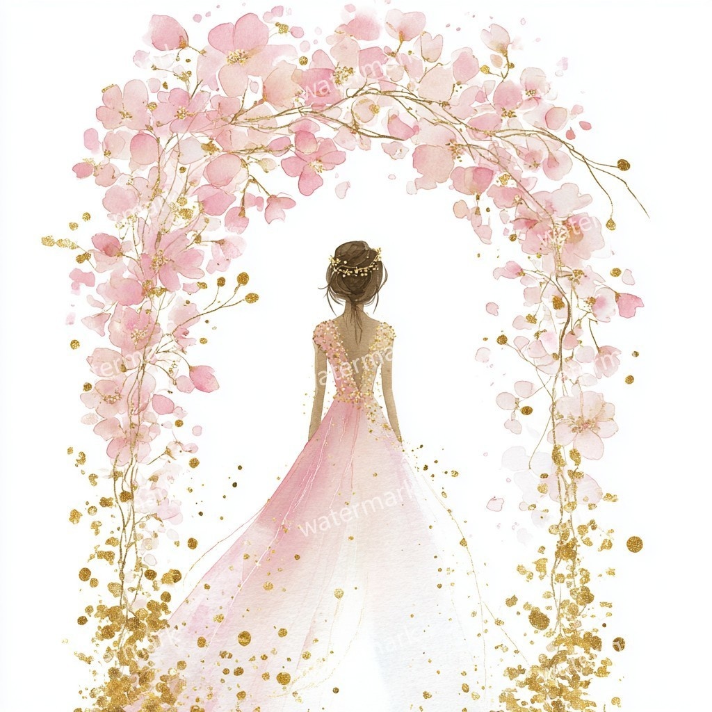 【商用利用可】ウェディング水彩クリップアート33点バンドル|高解像度・透過PNG|結婚式・コラージュ・ジャンクジャーナル素材|即ダウンロード