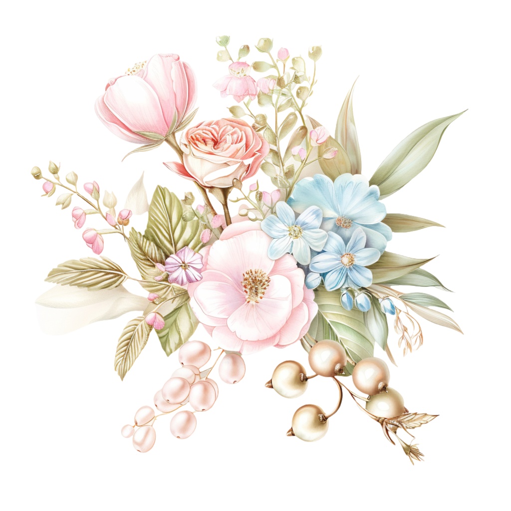 【商用利用可】ガール水彩クリップアート55点バンドル|高解像度・透過PNG|印刷OK・コラージュ・ジャンクジャーナル素材|即ダウンロード