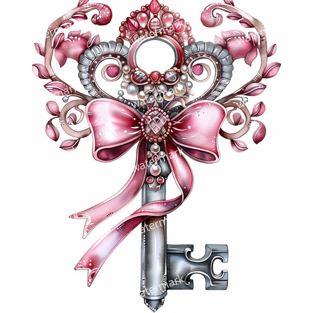 【商用利用可】ヴィンテージキー(水彩アンティーク鍵)クリップアート20点セット|高解像度・透過PNG|印刷OK・コラージュ・ジャンクジャーナル素材|即ダウンロード