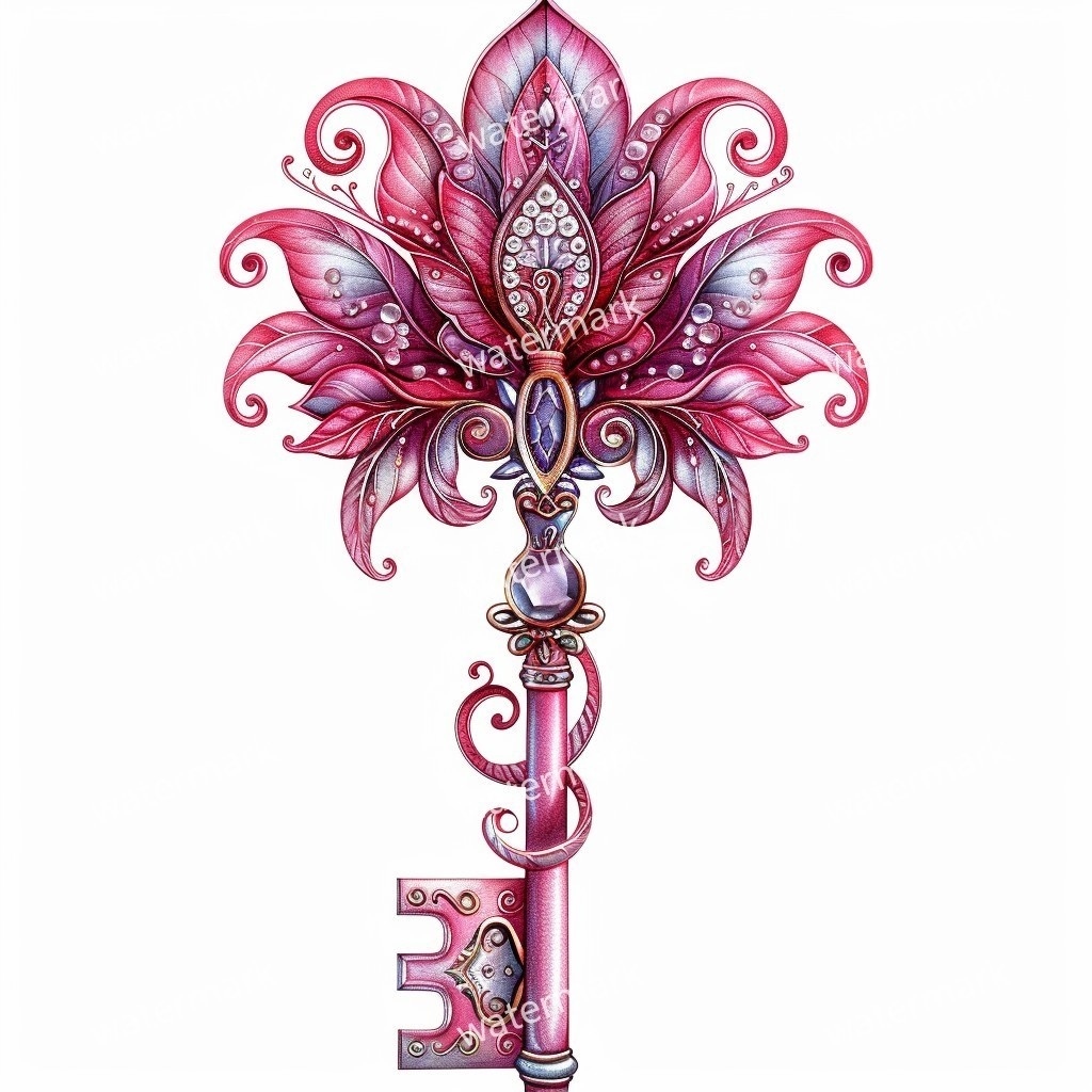 【商用利用可】ヴィンテージキー(水彩アンティーク鍵)クリップアート20点セット|高解像度・透過PNG|印刷OK・コラージュ・ジャンクジャーナル素材|即ダウンロード