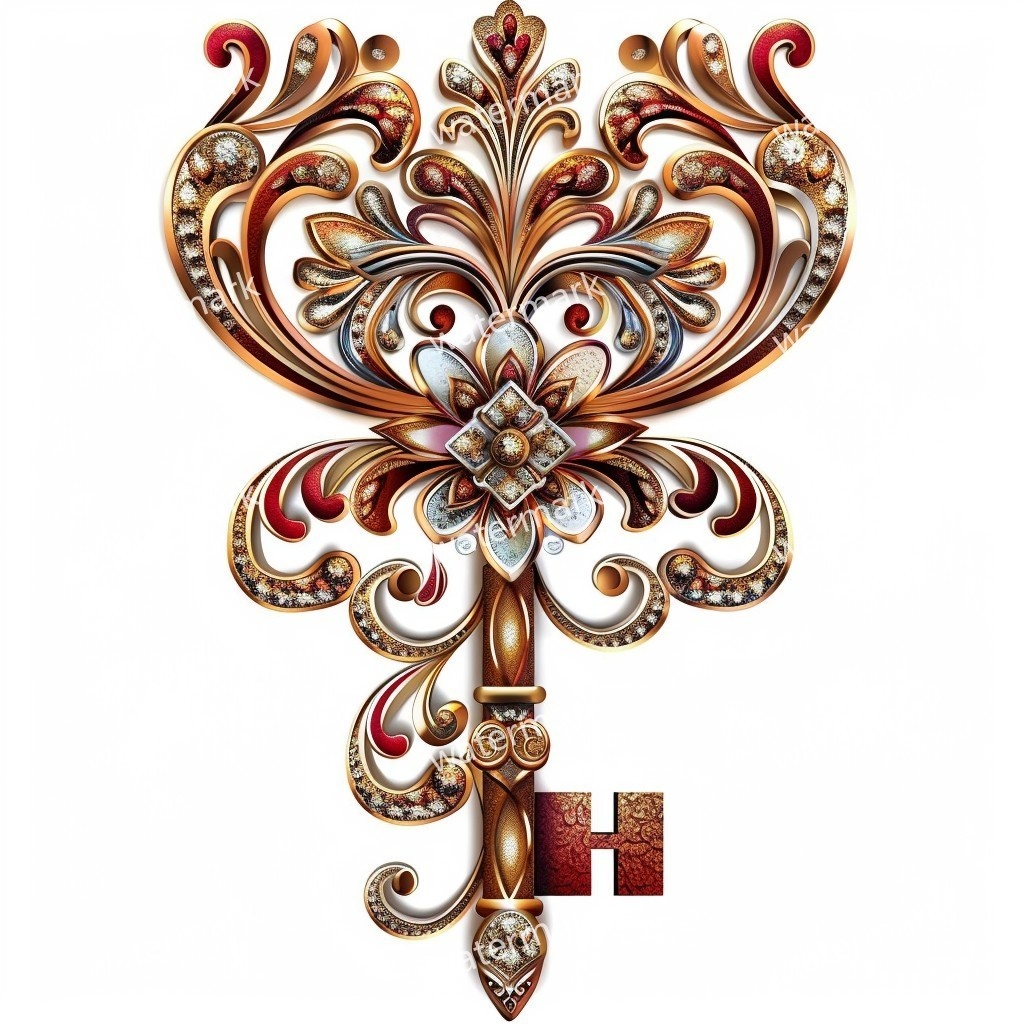 【商用利用可】ヴィンテージキー(水彩アンティーク鍵)クリップアート20点セット|高解像度・透過PNG|印刷OK・コラージュ・ジャンクジャーナル素材|即ダウンロード