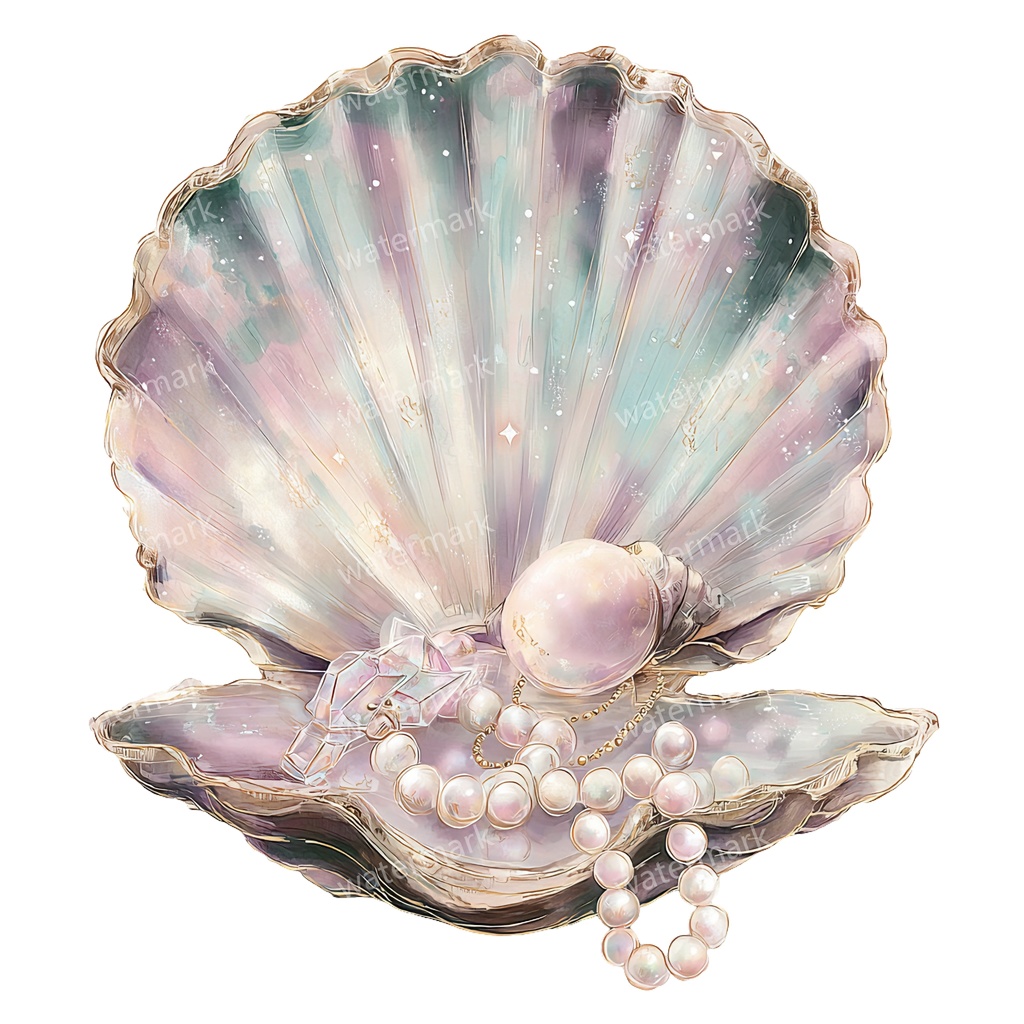 【商用利用可】貝殻(水彩シェル)クリップアート19点セット|高解像度・透過PNG|印刷OK・コラージュ・ジャンクジャーナル素材|即ダウンロード