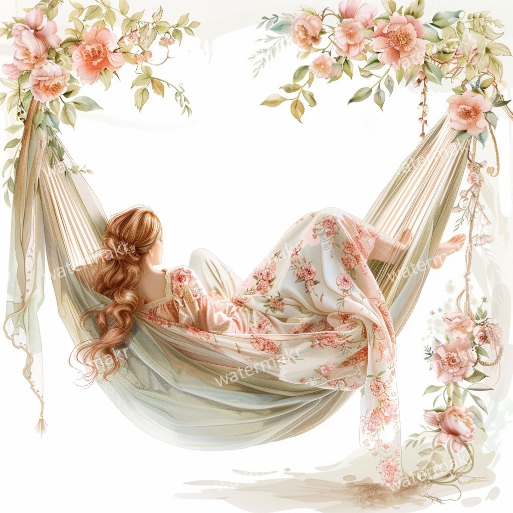 【商用利用可】ほっこりガール(水彩コージー)クリップアート24点セット|高解像度JPG|印刷OK・コラージュ・ジャンクジャーナル素材|即ダウンロード