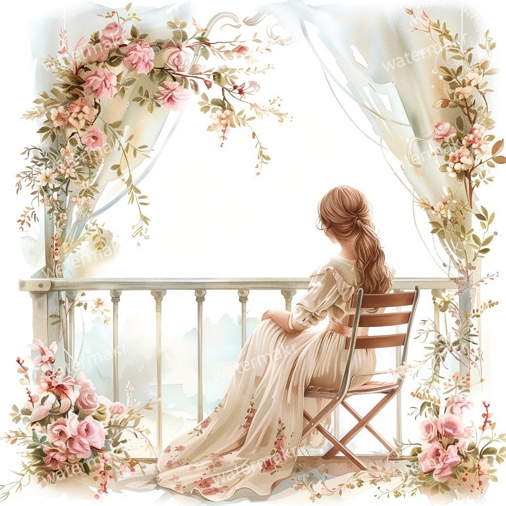 【商用利用可】ほっこりガール(水彩コージー)クリップアート24点セット|高解像度JPG|印刷OK・コラージュ・ジャンクジャーナル素材|即ダウンロード