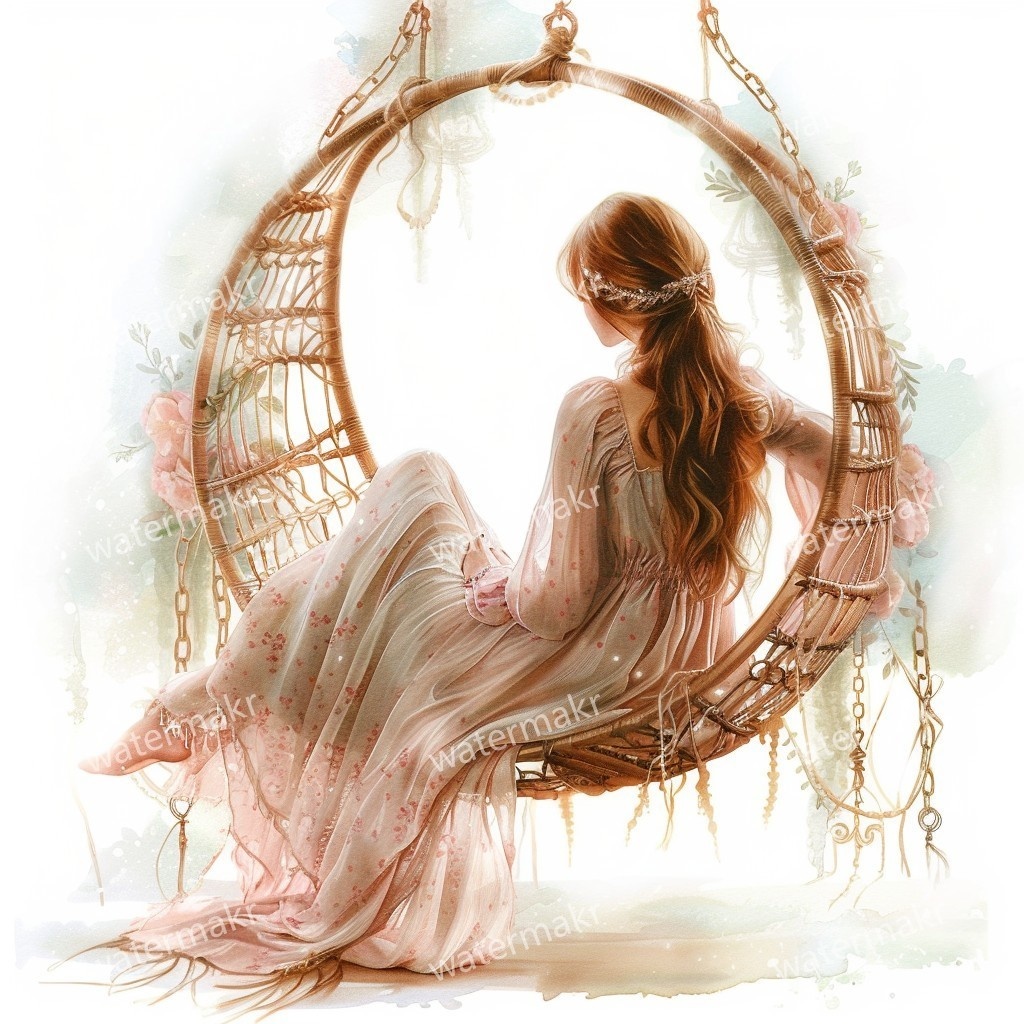 【商用利用可】ほっこりガール(水彩コージー)クリップアート24点セット|高解像度JPG|印刷OK・コラージュ・ジャンクジャーナル素材|即ダウンロード