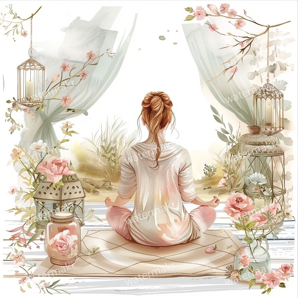 【商用利用可】ほっこりガール(水彩コージー)クリップアート24点セット|高解像度JPG|印刷OK・コラージュ・ジャンクジャーナル素材|即ダウンロード