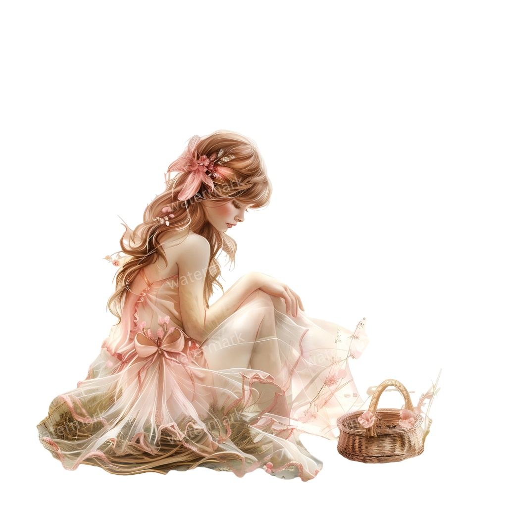 【商用利用可】フェアリー(水彩妖精)クリップアート19点セット|高解像度・透過PNG|印刷OK・コラージュ・ジャンクジャーナル素材|即ダウンロード