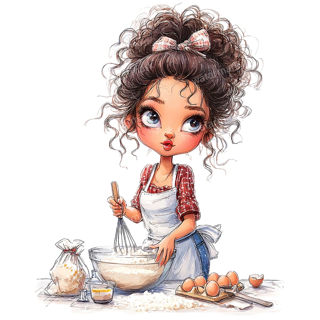 【商用利用可】ホビーガール(水彩女の子)クリップアート25点セット|高解像度・透過PNG|印刷OK・コラージュ・ジャンクジャーナル素材|即ダウンロード