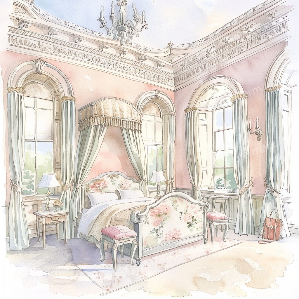 【商用利用可】コージールーム(水彩お部屋)クリップアート22点セット|高解像度JPG|印刷OK|コラージュ・ジャンクジャーナル素材|即ダウンロード