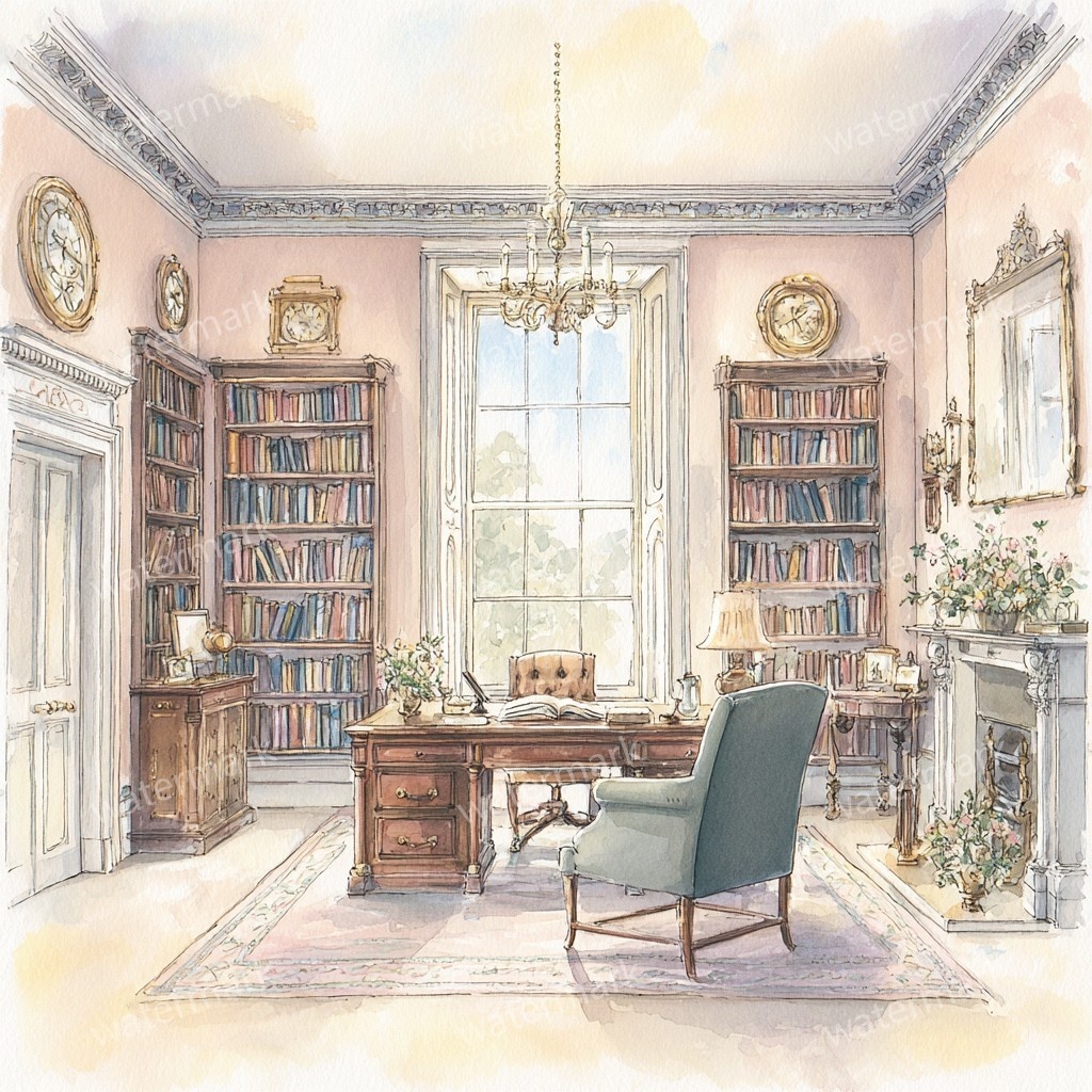 【商用利用可】コージールーム（水彩お部屋）クリップアート22点セット｜高解像度JPG｜印刷OK｜コラージュ・ジャンクジャーナル素材｜即ダウンロード