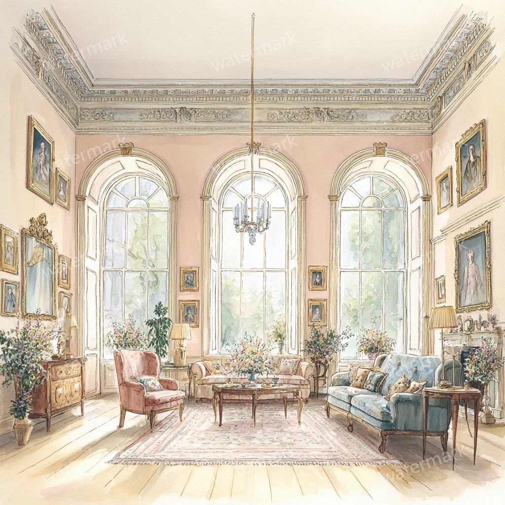 【商用利用可】コージールーム(水彩お部屋)クリップアート22点セット|高解像度JPG|印刷OK|コラージュ・ジャンクジャーナル素材|即ダウンロード