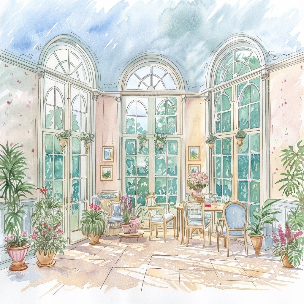 【商用利用可】コージールーム(水彩お部屋)クリップアート22点セット|高解像度JPG|印刷OK|コラージュ・ジャンクジャーナル素材|即ダウンロード