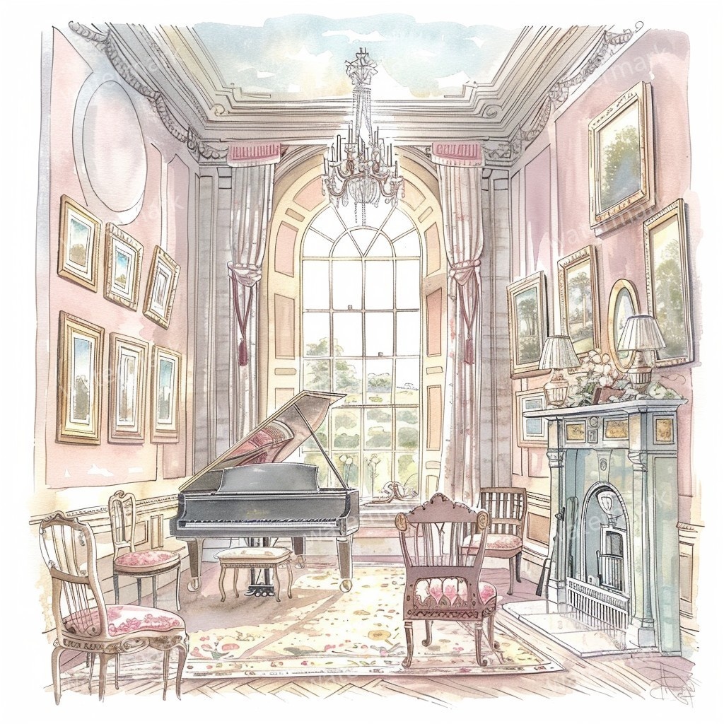 【商用利用可】コージールーム(水彩お部屋)クリップアート22点セット|高解像度JPG|印刷OK|コラージュ・ジャンクジャーナル素材|即ダウンロード