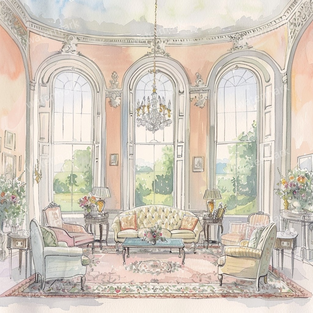 【商用利用可】コージールーム(水彩お部屋)クリップアート22点セット|高解像度JPG|印刷OK|コラージュ・ジャンクジャーナル素材|即ダウンロード