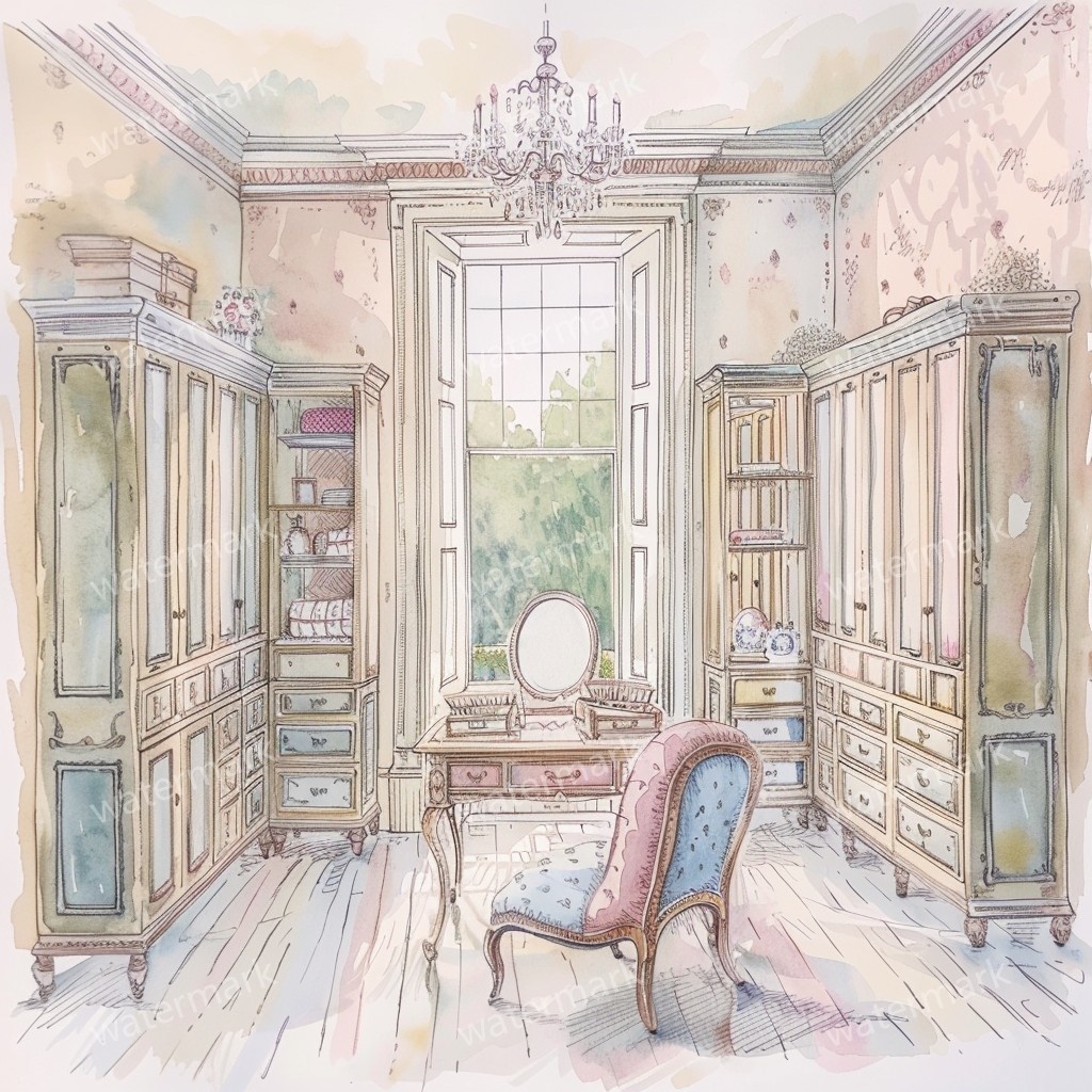 【商用利用可】コージールーム(水彩お部屋)クリップアート22点セット|高解像度JPG|印刷OK|コラージュ・ジャンクジャーナル素材|即ダウンロード