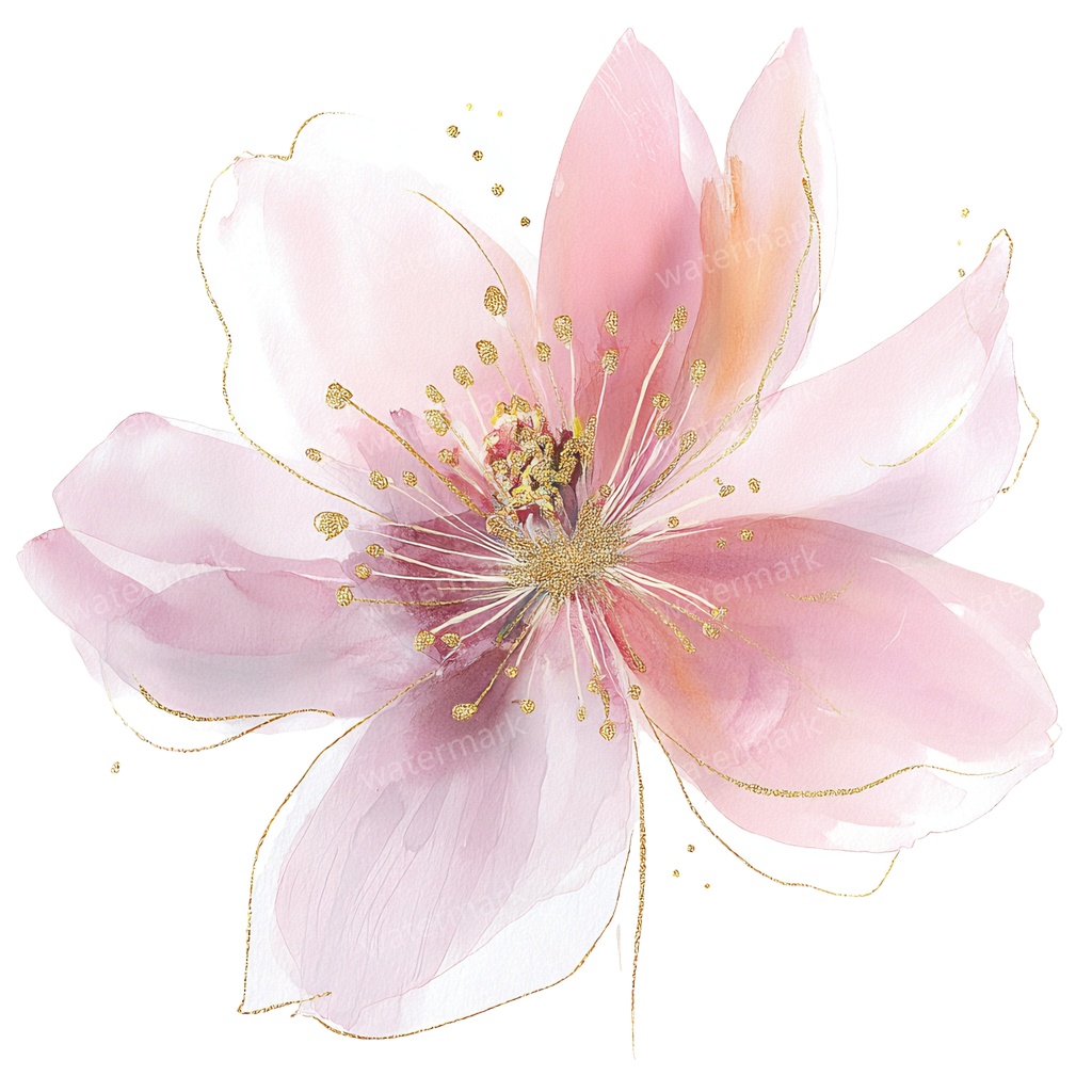 【商用利用可】ピンクフラワー(水彩花)クリップアート20点セット|高解像度・透過PNG|印刷OK|コラージュ・ジャンクジャーナル素材|即ダウンロード