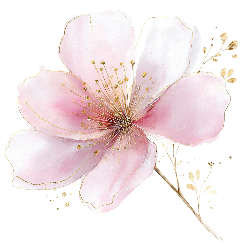 【商用利用可】ピンクフラワー(水彩花)クリップアート20点セット|高解像度・透過PNG|印刷OK|コラージュ・ジャンクジャーナル素材|即ダウンロード