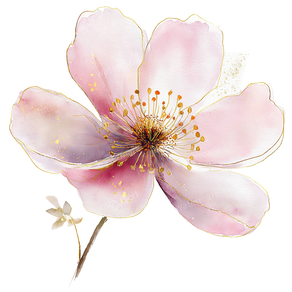 【商用利用可】ピンクフラワー(水彩花)クリップアート20点セット|高解像度・透過PNG|印刷OK|コラージュ・ジャンクジャーナル素材|即ダウンロード