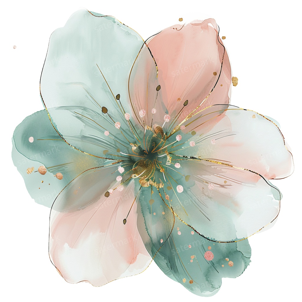 【商用利用可】フラワー(水彩花)クリップアート20点セット|高解像度・透過PNG|印刷OK|コラージュ・ジャンクジャーナル素材|即ダウンロード