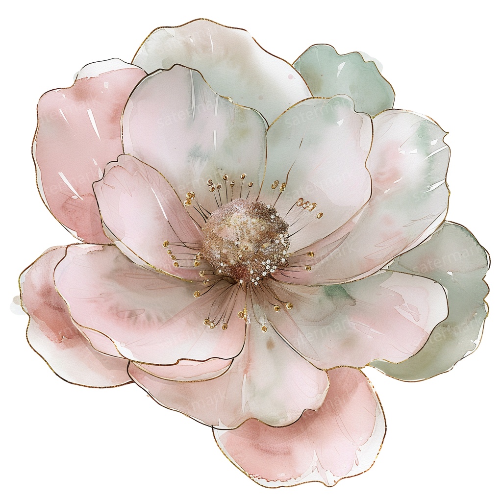 【商用利用可】フラワー(水彩花)クリップアート20点セット|高解像度・透過PNG|印刷OK|コラージュ・ジャンクジャーナル素材|即ダウンロード