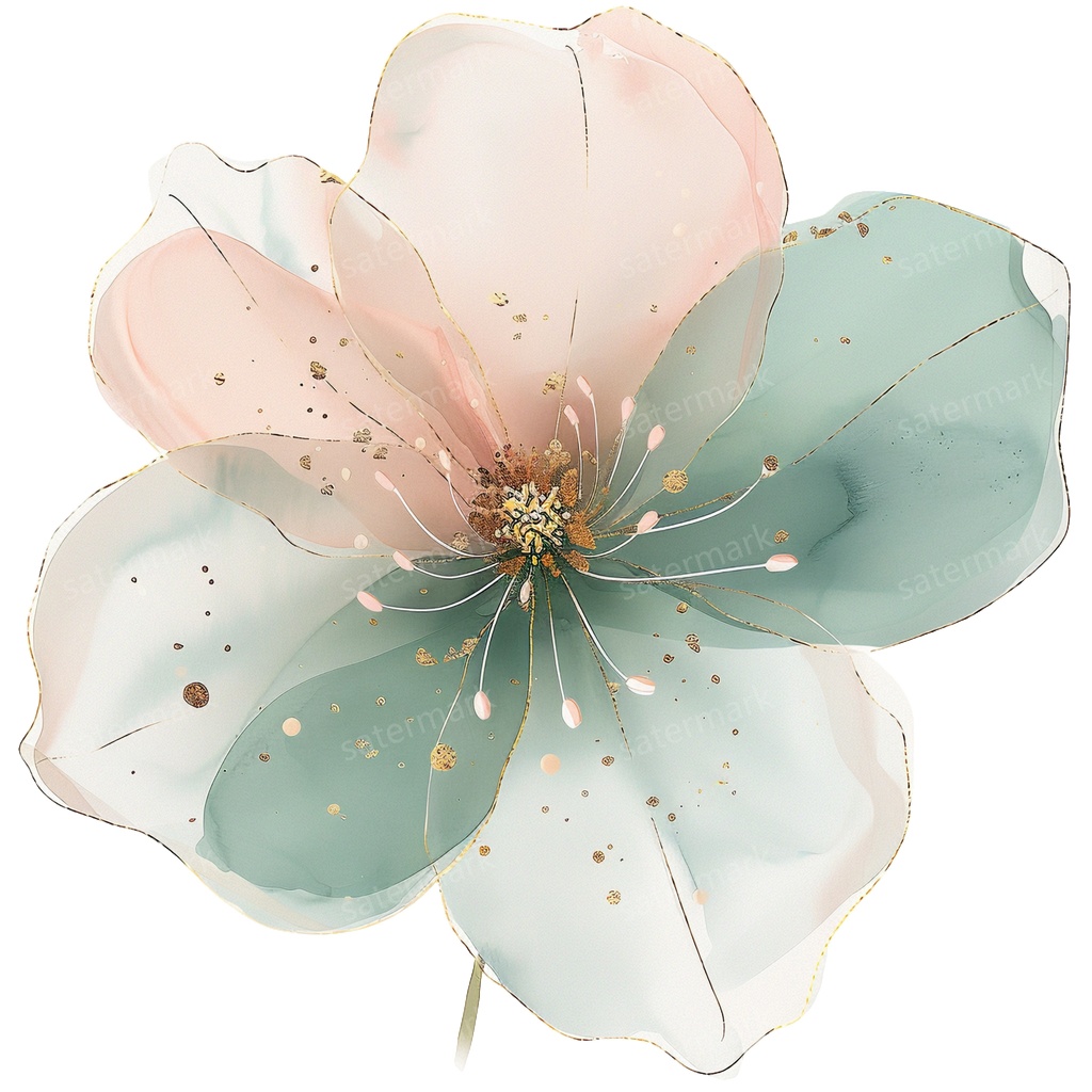 【商用利用可】フラワー(水彩花)クリップアート20点セット|高解像度・透過PNG|印刷OK|コラージュ・ジャンクジャーナル素材|即ダウンロード