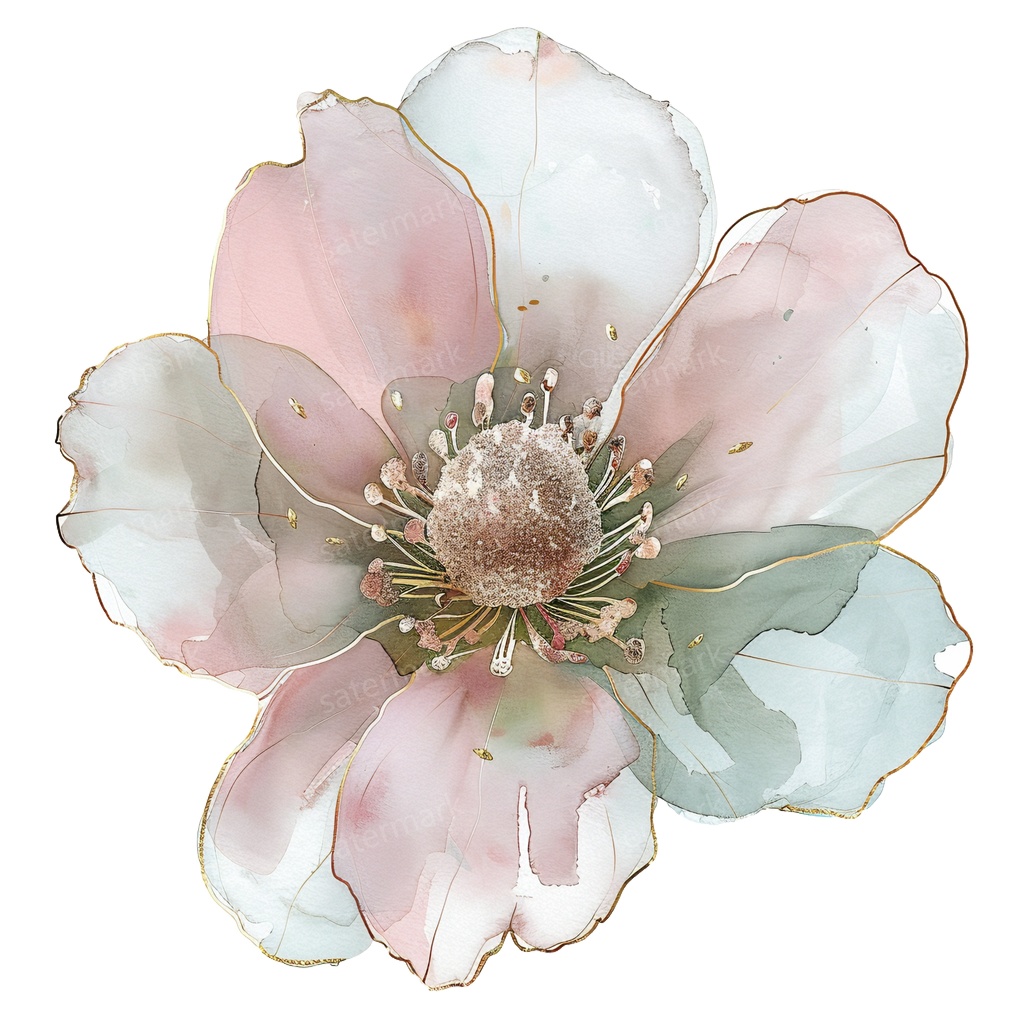 【商用利用可】フラワー(水彩花)クリップアート20点セット|高解像度・透過PNG|印刷OK|コラージュ・ジャンクジャーナル素材|即ダウンロード