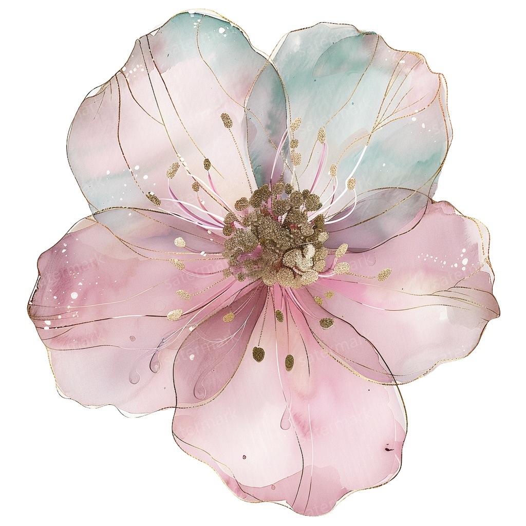 【商用利用可】フラワー(水彩花)クリップアート20点セット|高解像度・透過PNG|印刷OK|コラージュ・ジャンクジャーナル素材|即ダウンロード