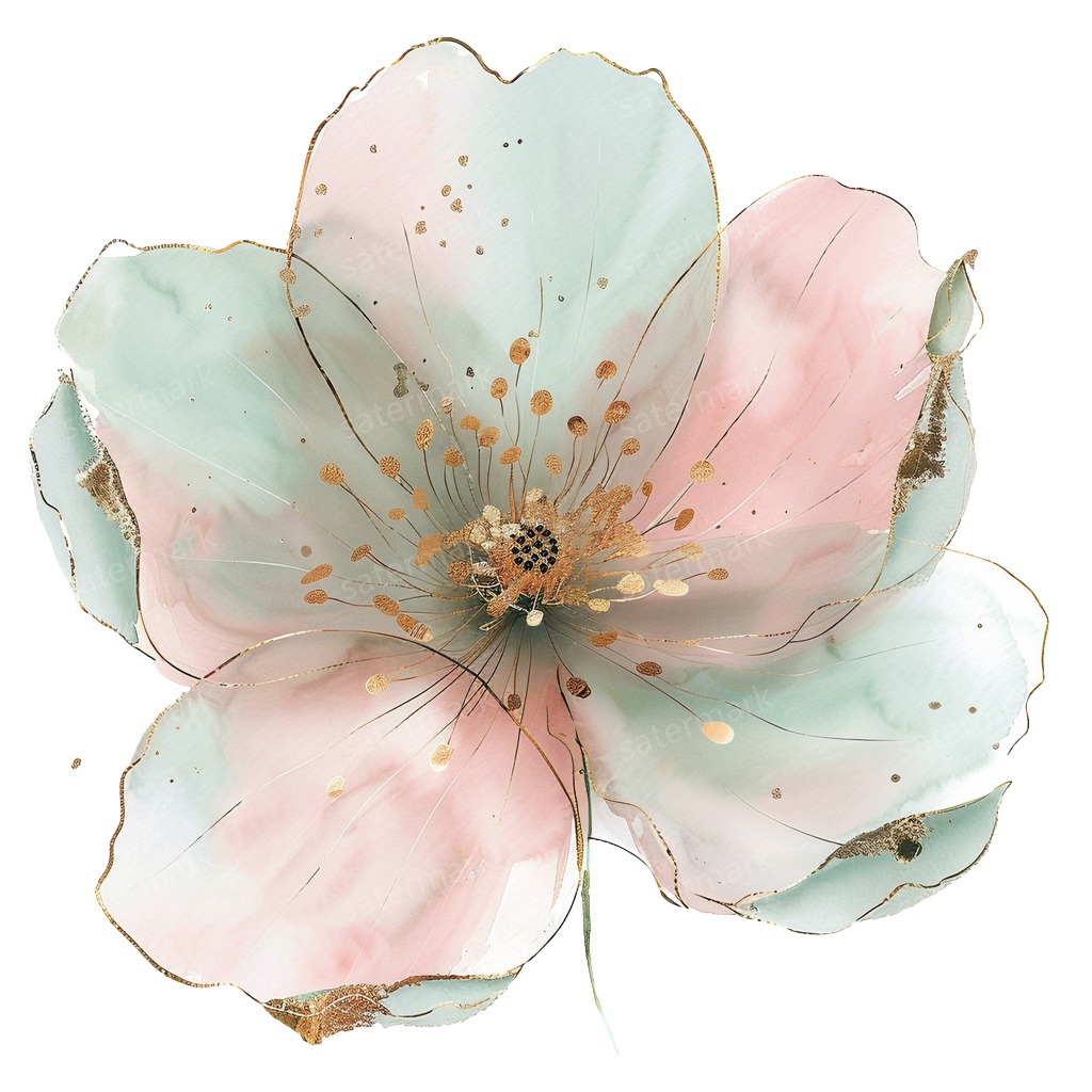 【商用利用可】フラワー(水彩花)クリップアート20点セット|高解像度・透過PNG|印刷OK|コラージュ・ジャンクジャーナル素材|即ダウンロード