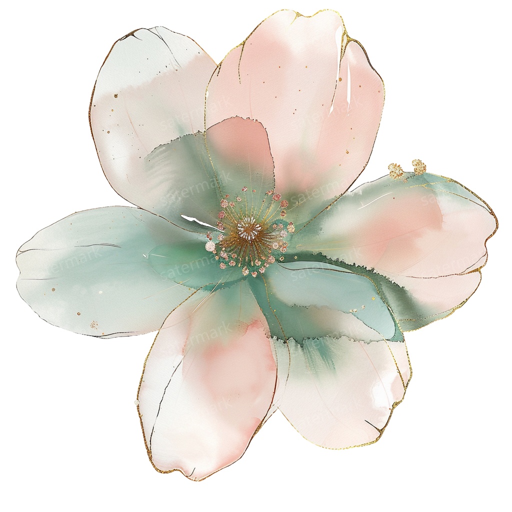 【商用利用可】フラワー(水彩花)クリップアート20点セット|高解像度・透過PNG|印刷OK|コラージュ・ジャンクジャーナル素材|即ダウンロード