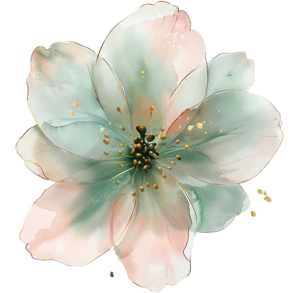 【商用利用可】フラワー(水彩花)クリップアート20点セット|高解像度・透過PNG|印刷OK|コラージュ・ジャンクジャーナル素材|即ダウンロード