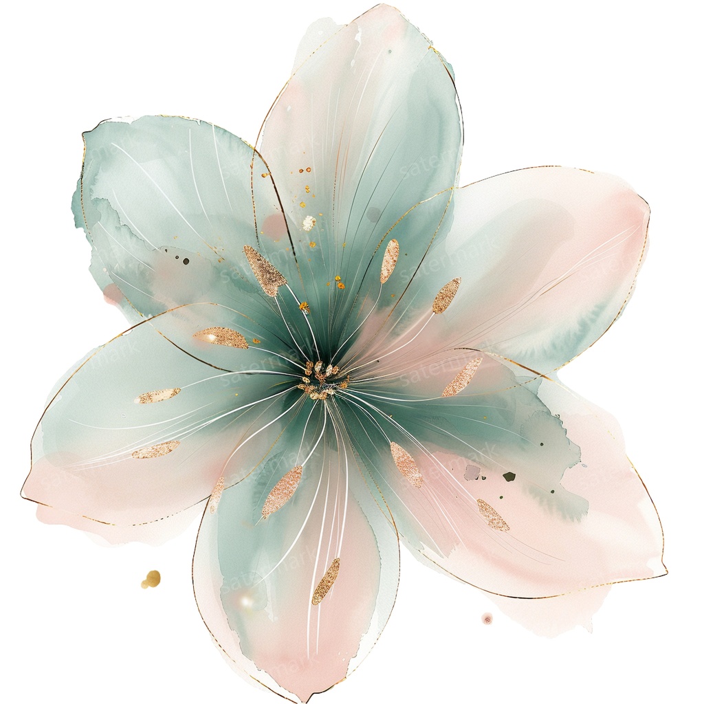 【商用利用可】フラワー(水彩花)クリップアート20点セット|高解像度・透過PNG|印刷OK|コラージュ・ジャンクジャーナル素材|即ダウンロード