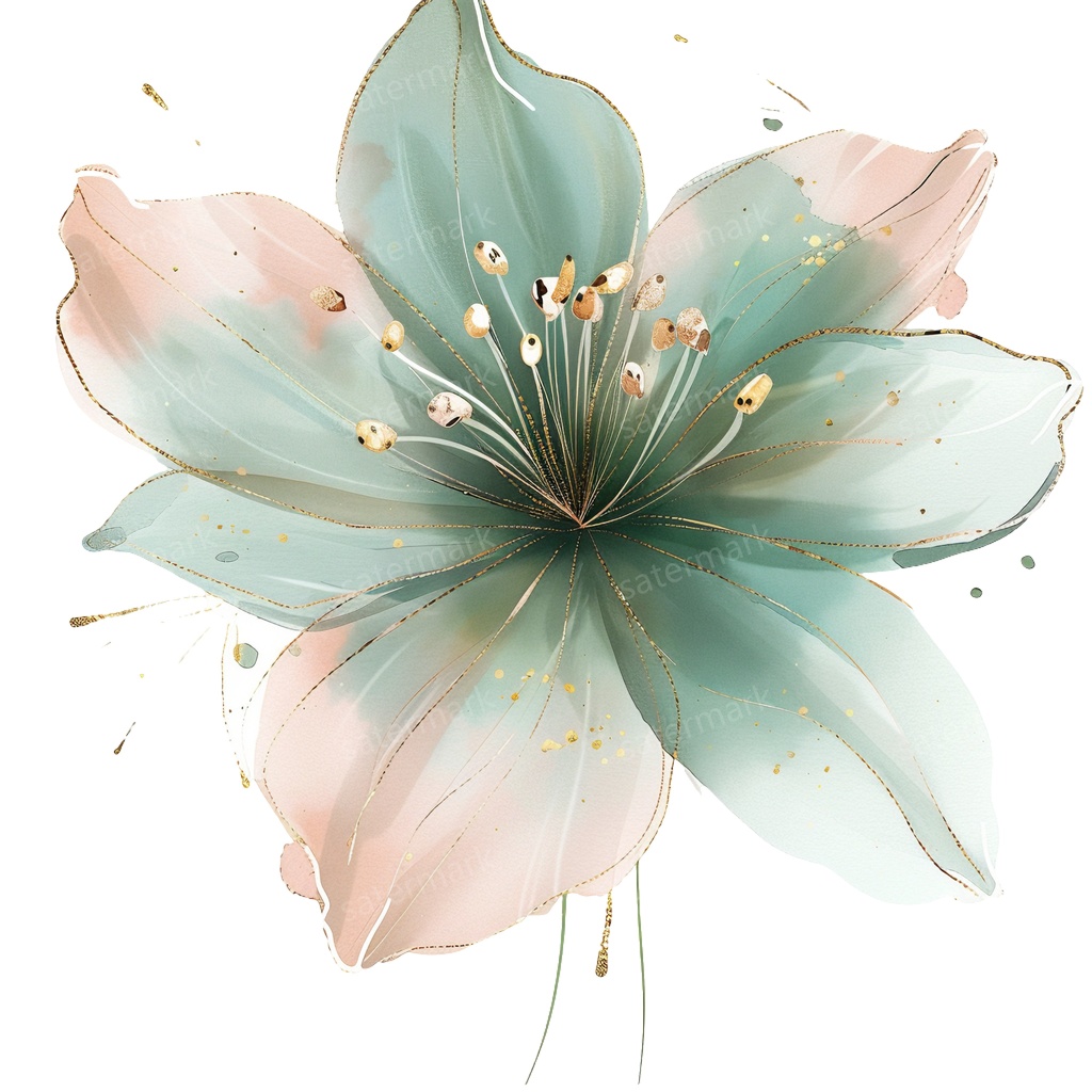 【商用利用可】フラワー(水彩花)クリップアート20点セット|高解像度・透過PNG|印刷OK|コラージュ・ジャンクジャーナル素材|即ダウンロード