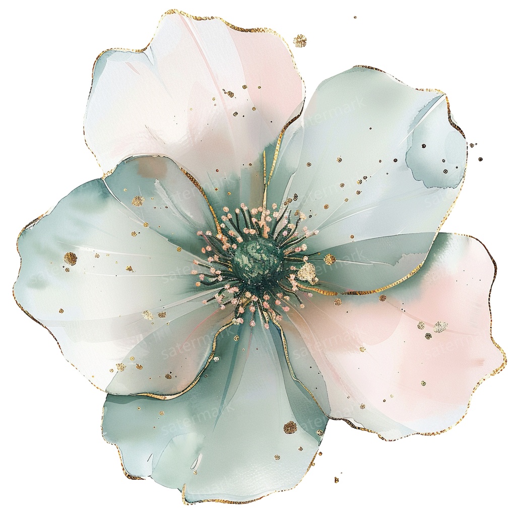 【商用利用可】フラワー(水彩花)クリップアート20点セット|高解像度・透過PNG|印刷OK|コラージュ・ジャンクジャーナル素材|即ダウンロード