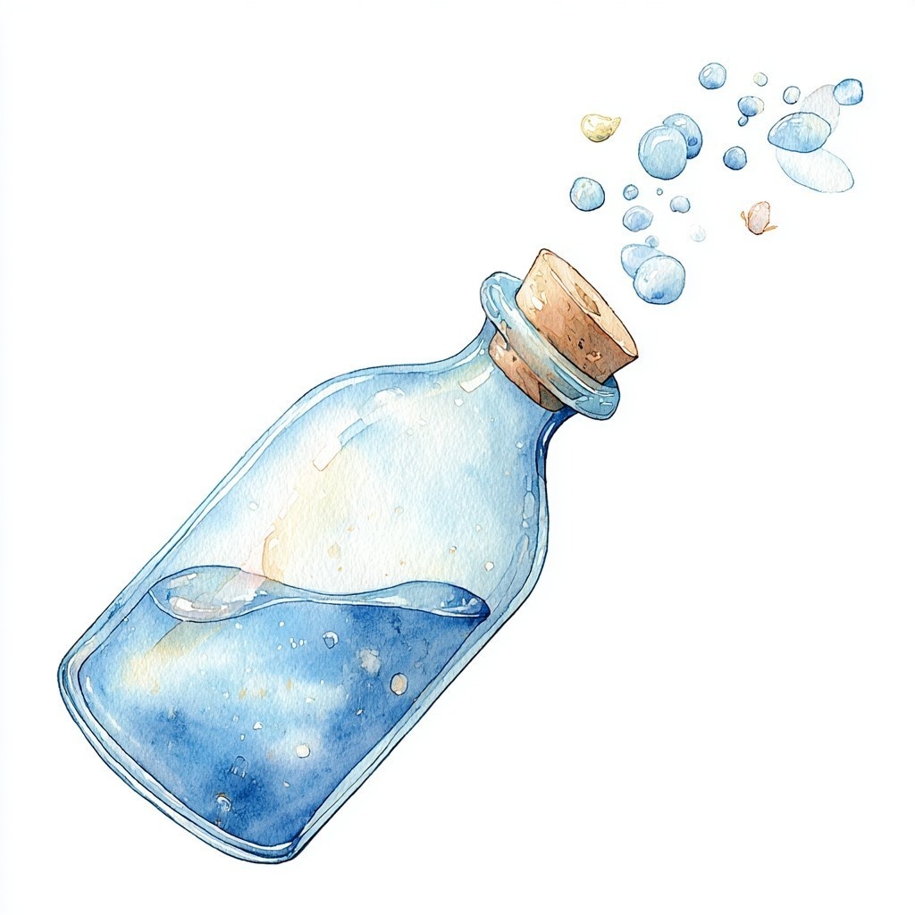 【商用利用可】メッセージボトル(水彩ガラス瓶)クリップアート18点セット|高解像度・透過PNG|印刷OK|コラージュ・ジャンクジャーナル素材|即ダウンロード