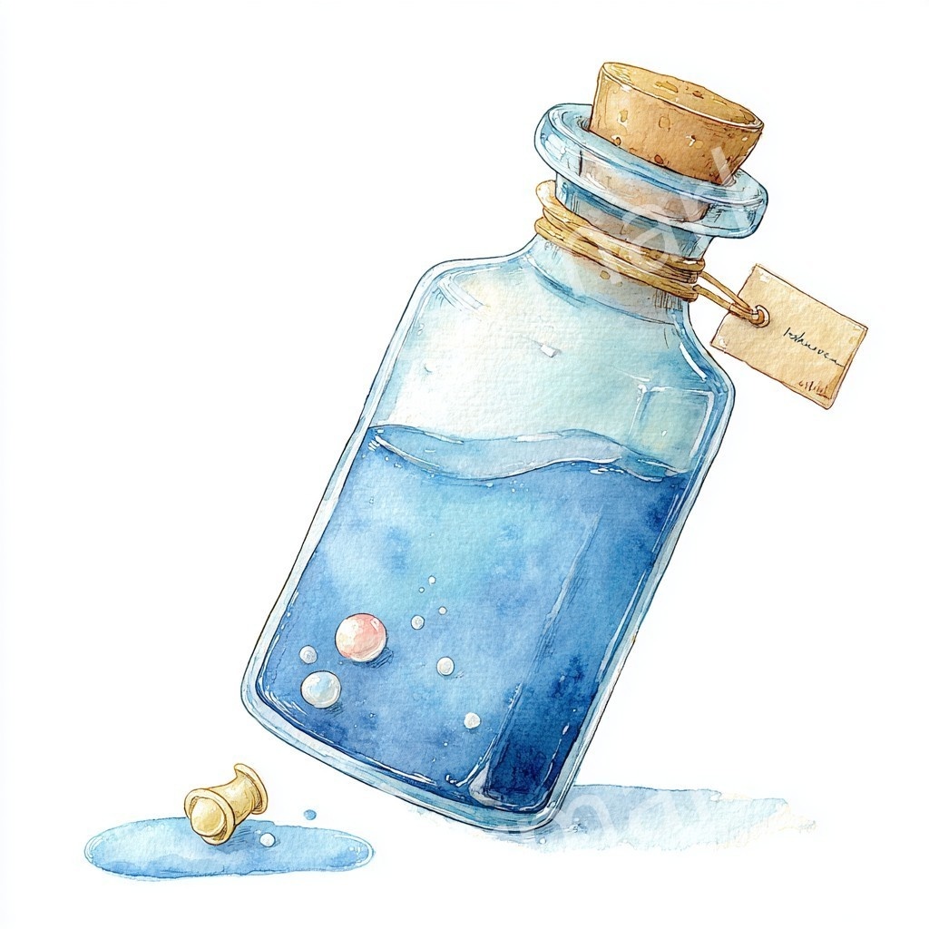 【商用利用可】メッセージボトル(水彩ガラス瓶)クリップアート18点セット|高解像度・透過PNG|印刷OK|コラージュ・ジャンクジャーナル素材|即ダウンロード