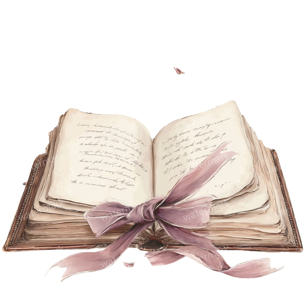 【商用利用可】フラワーブック(水彩花と本)クリップアート20点セット|高解像度・透過PNG|印刷OK|コラージュ・ジャンクジャーナル素材|即ダウンロード