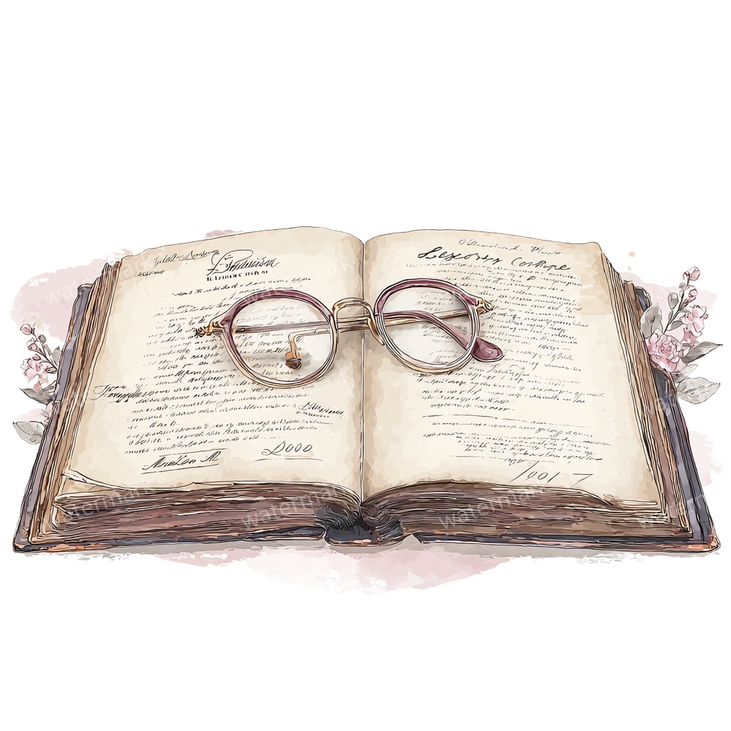 【商用利用可】フラワーブック(水彩花と本)クリップアート20点セット|高解像度・透過PNG|印刷OK|コラージュ・ジャンクジャーナル素材|即ダウンロード