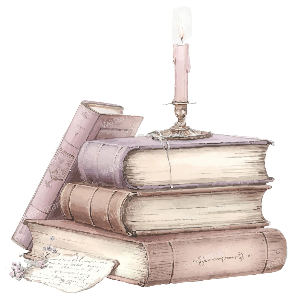 【商用利用可】フラワーブック(水彩花と本)クリップアート20点セット|高解像度・透過PNG|印刷OK|コラージュ・ジャンクジャーナル素材|即ダウンロード