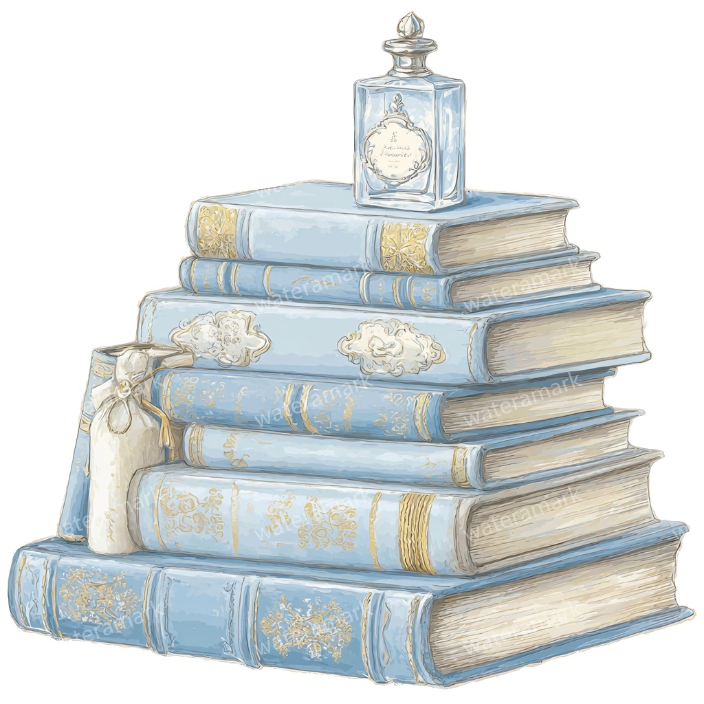 【商用利用可】本(水彩ブック)クリップアート15点セット|高解像度・透過PNG|印刷OK|コラージュ・ジャンクジャーナル素材|即ダウンロード