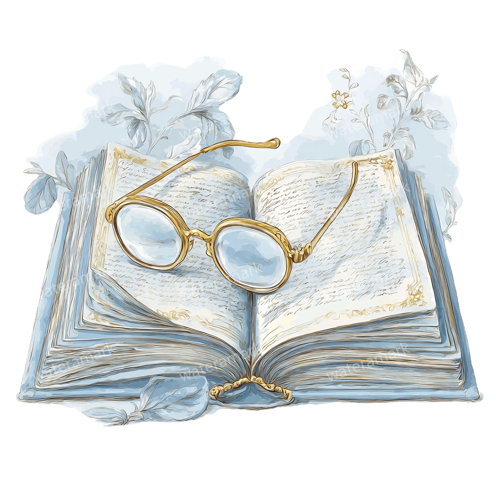 【商用利用可】本(水彩ブック)クリップアート15点セット|高解像度・透過PNG|印刷OK|コラージュ・ジャンクジャーナル素材|即ダウンロード