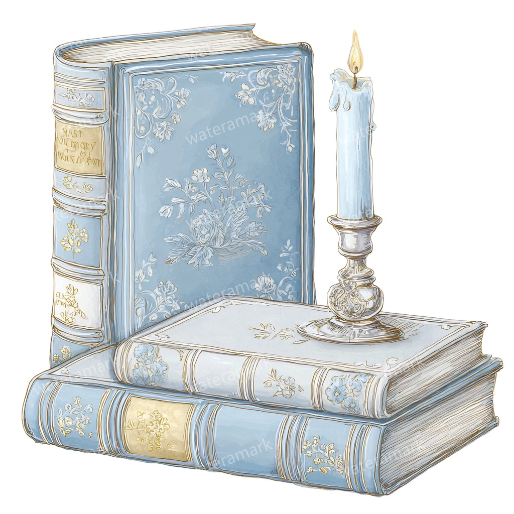 【商用利用可】本(水彩ブック)クリップアート15点セット|高解像度・透過PNG|印刷OK|コラージュ・ジャンクジャーナル素材|即ダウンロード