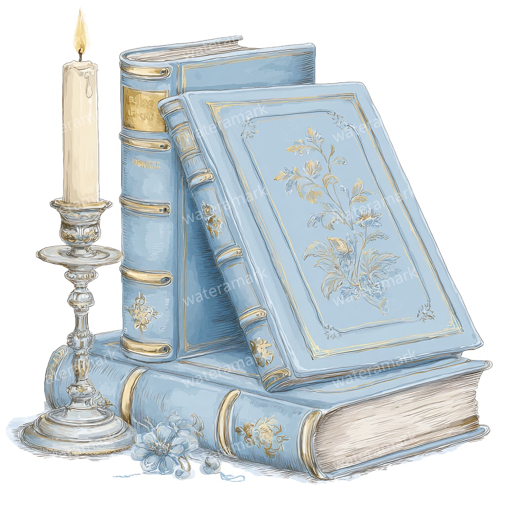 【商用利用可】本(水彩ブック)クリップアート15点セット|高解像度・透過PNG|印刷OK|コラージュ・ジャンクジャーナル素材|即ダウンロード