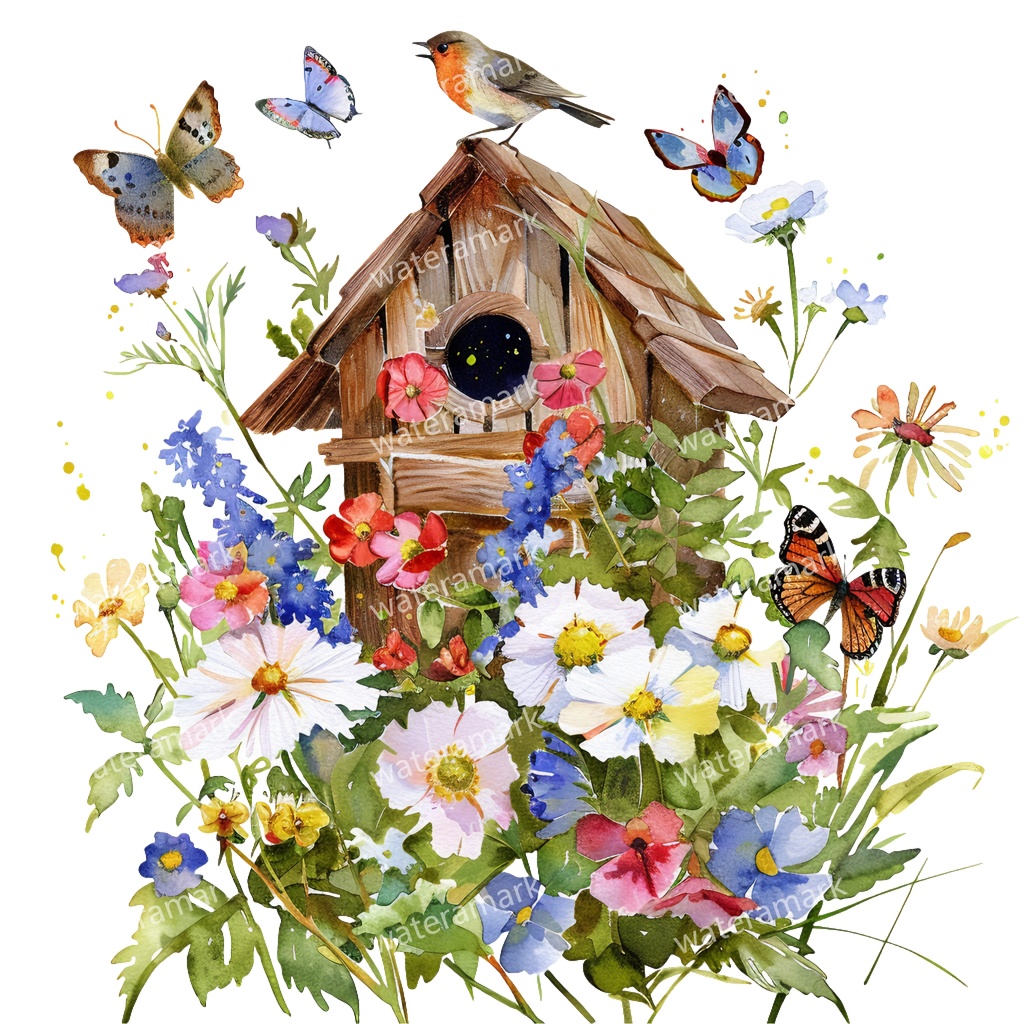 【商用利用可】小鳥(水彩バード)クリップアート15点セット|高解像度・透過PNG|印刷OK|コラージュ・ジャンクジャーナル素材|即ダウンロード