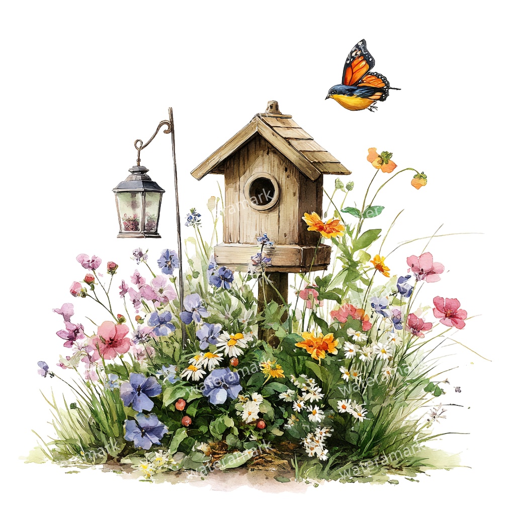 【商用利用可】小鳥(水彩バード)クリップアート15点セット|高解像度・透過PNG|印刷OK|コラージュ・ジャンクジャーナル素材|即ダウンロード