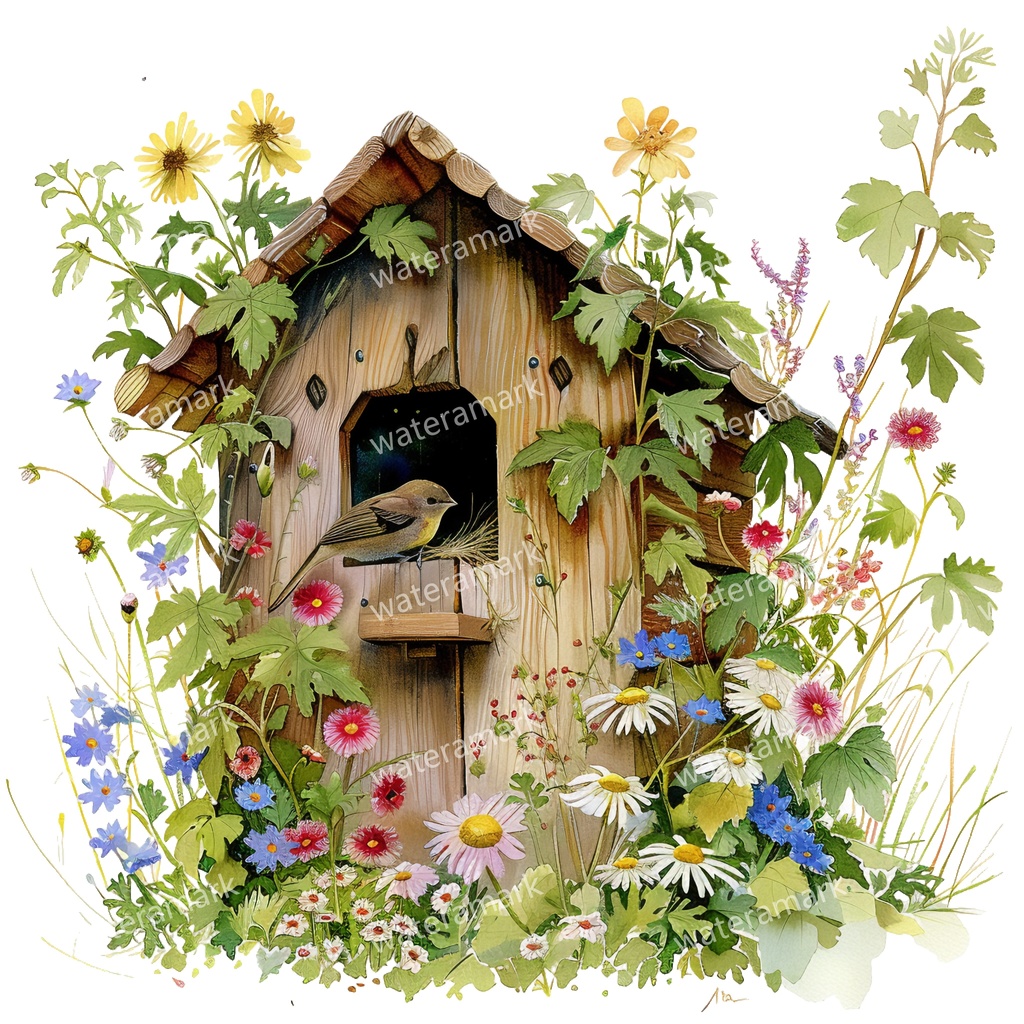 【商用利用可】小鳥(水彩バード)クリップアート15点セット|高解像度・透過PNG|印刷OK|コラージュ・ジャンクジャーナル素材|即ダウンロード