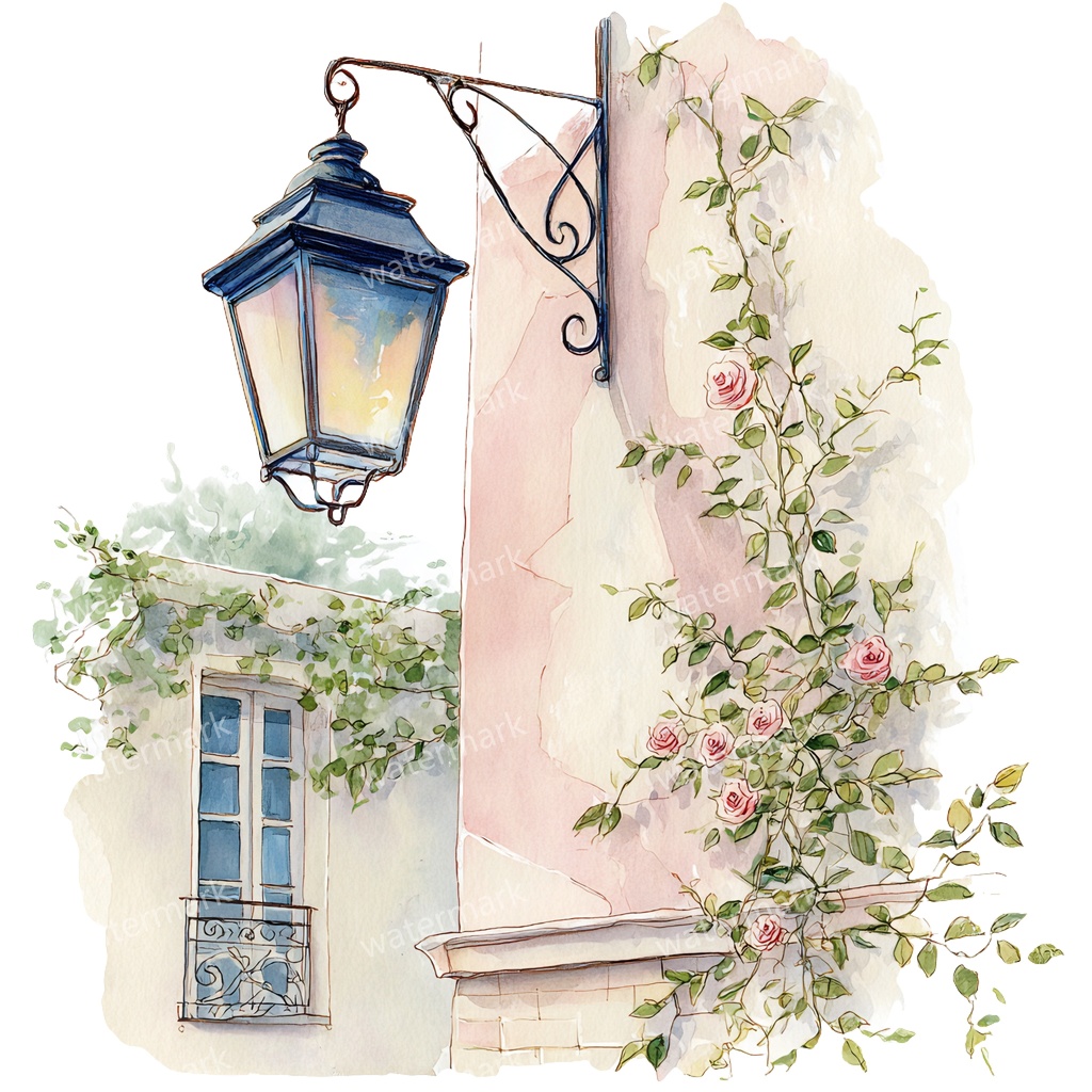 【商用利用可】吊り下げランタン(水彩ランタン)クリップアート20点セット|高解像度・透過PNG|印刷OK|コラージュ・ジャンクジャーナル素材|即ダウンロード