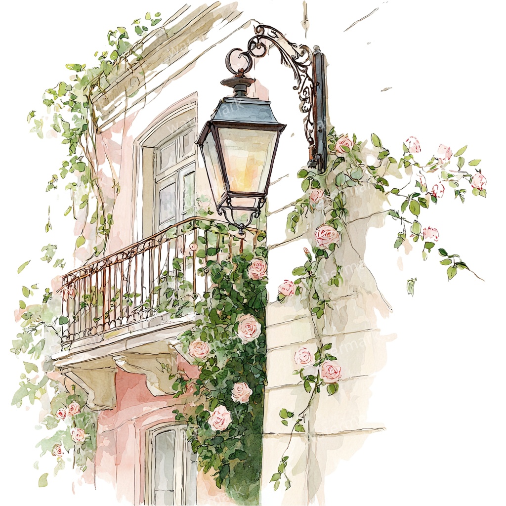 【商用利用可】吊り下げランタン(水彩ランタン)クリップアート20点セット|高解像度・透過PNG|印刷OK|コラージュ・ジャンクジャーナル素材|即ダウンロード