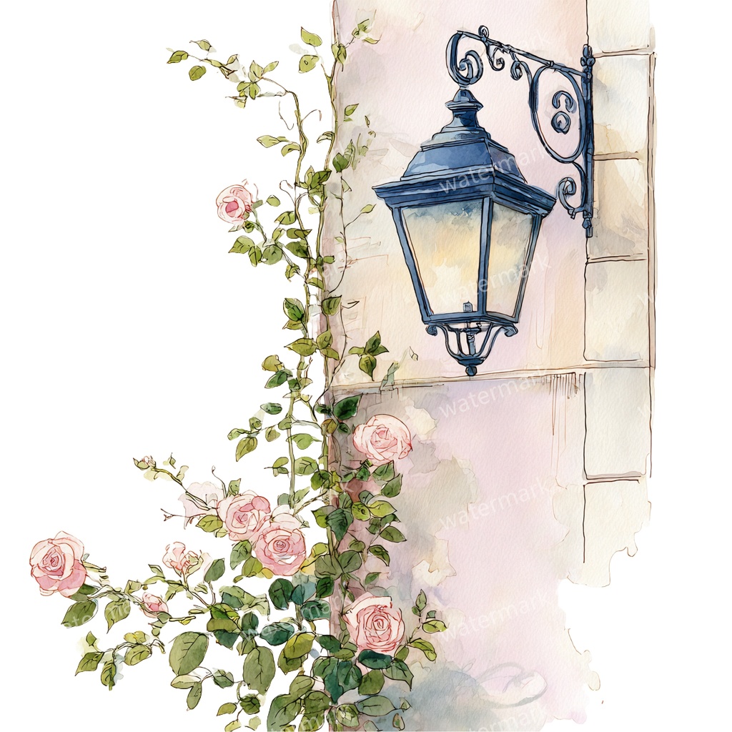 【商用利用可】吊り下げランタン(水彩ランタン)クリップアート20点セット|高解像度・透過PNG|印刷OK|コラージュ・ジャンクジャーナル素材|即ダウンロード