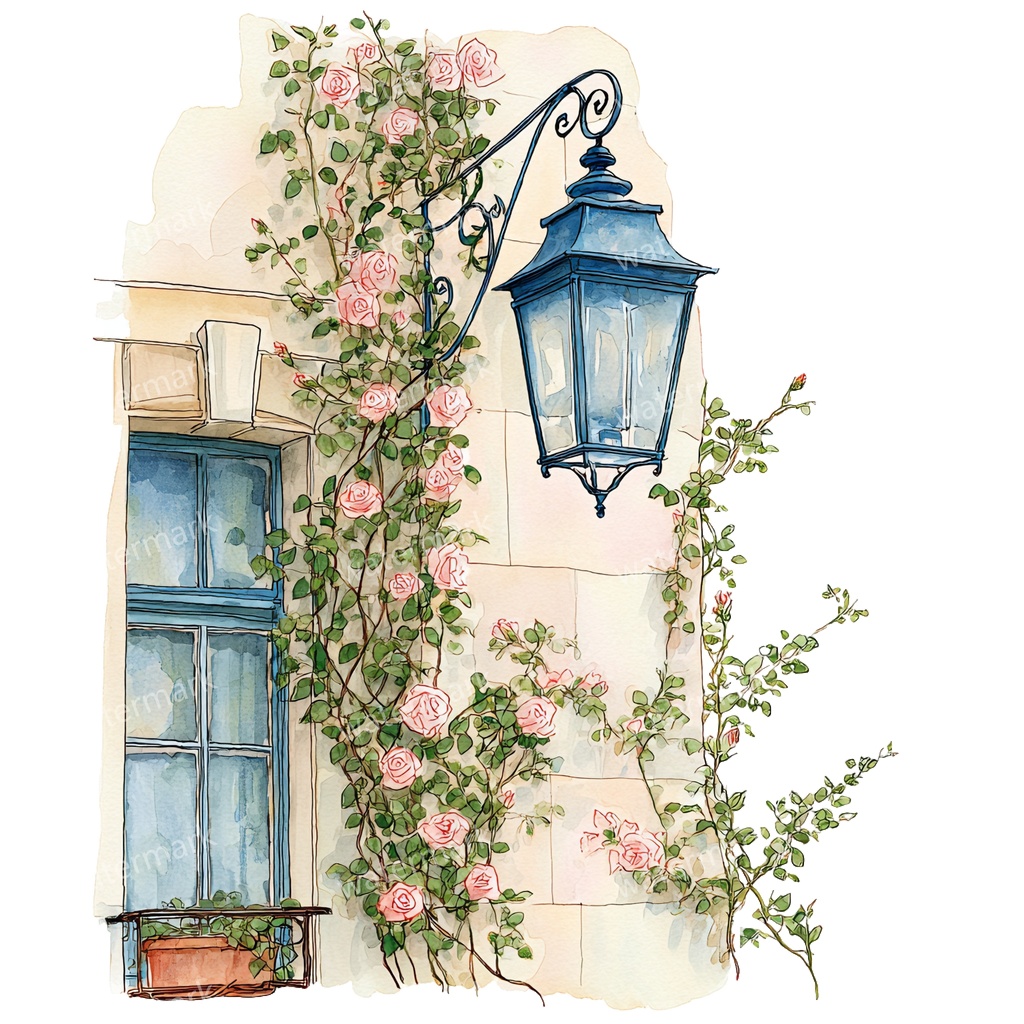 【商用利用可】吊り下げランタン(水彩ランタン)クリップアート20点セット|高解像度・透過PNG|印刷OK|コラージュ・ジャンクジャーナル素材|即ダウンロード