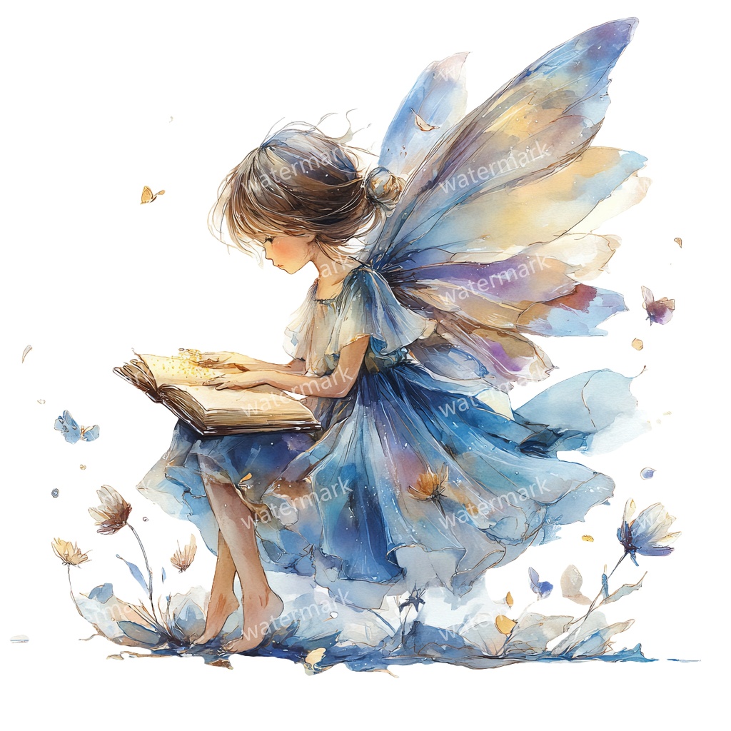 【商用利用可】フェアリー(水彩妖精)クリップアート13点セット|高解像度・透過PNG|印刷OK|コラージュ・ジャンクジャーナル素材|即ダウンロード